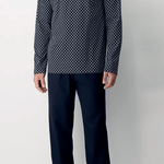 Pigiama Perofil Serafino Stampa Cravatteria - Biancheria da sogno Pedata