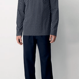 Pigiama Perofil Serafino Stampa Cravatteria - Biancheria da sogno Pedata