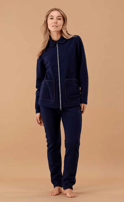 Pigiama Pile Full Zip Donna MaryHome 6H45077 - Biancheria da sogno Pedata