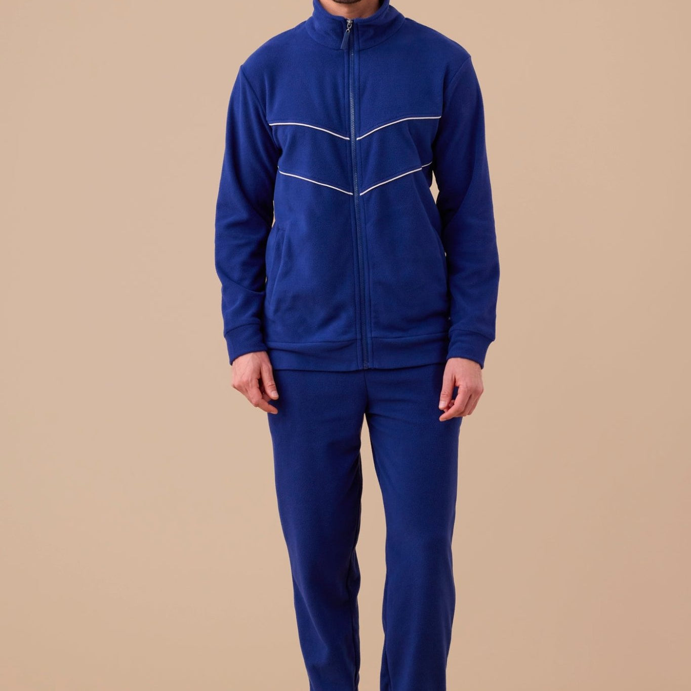 Pigiama Pile Full Zip Uomo Noi Di Notte FC3186 - Biancheria da sogno Pedata
