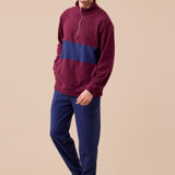 Pigiama Pile Mezza Zip Uomo Noi Di Notte FC3194 - Biancheria da sogno Pedata