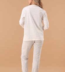 Pigiama Serafino Caldo Cotone Donna MaryHome 6P85061 - Biancheria da sogno Pedata