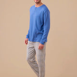 Pigiama Serafino Caldo Cotone Uomo Noi Di Notte FC3136 - Biancheria da sogno Pedata