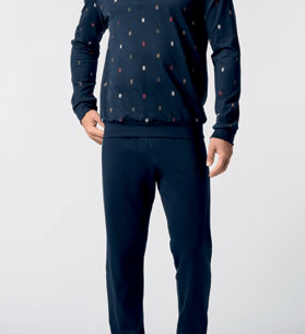 Pigiama Serafino Caldo Cotone Uomo Perofil VPRT93216 - Biancheria da sogno Pedata