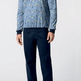 Pigiama Serafino Caldo Cotone Uomo Perofil VPRT93217 - Biancheria da sogno Pedata