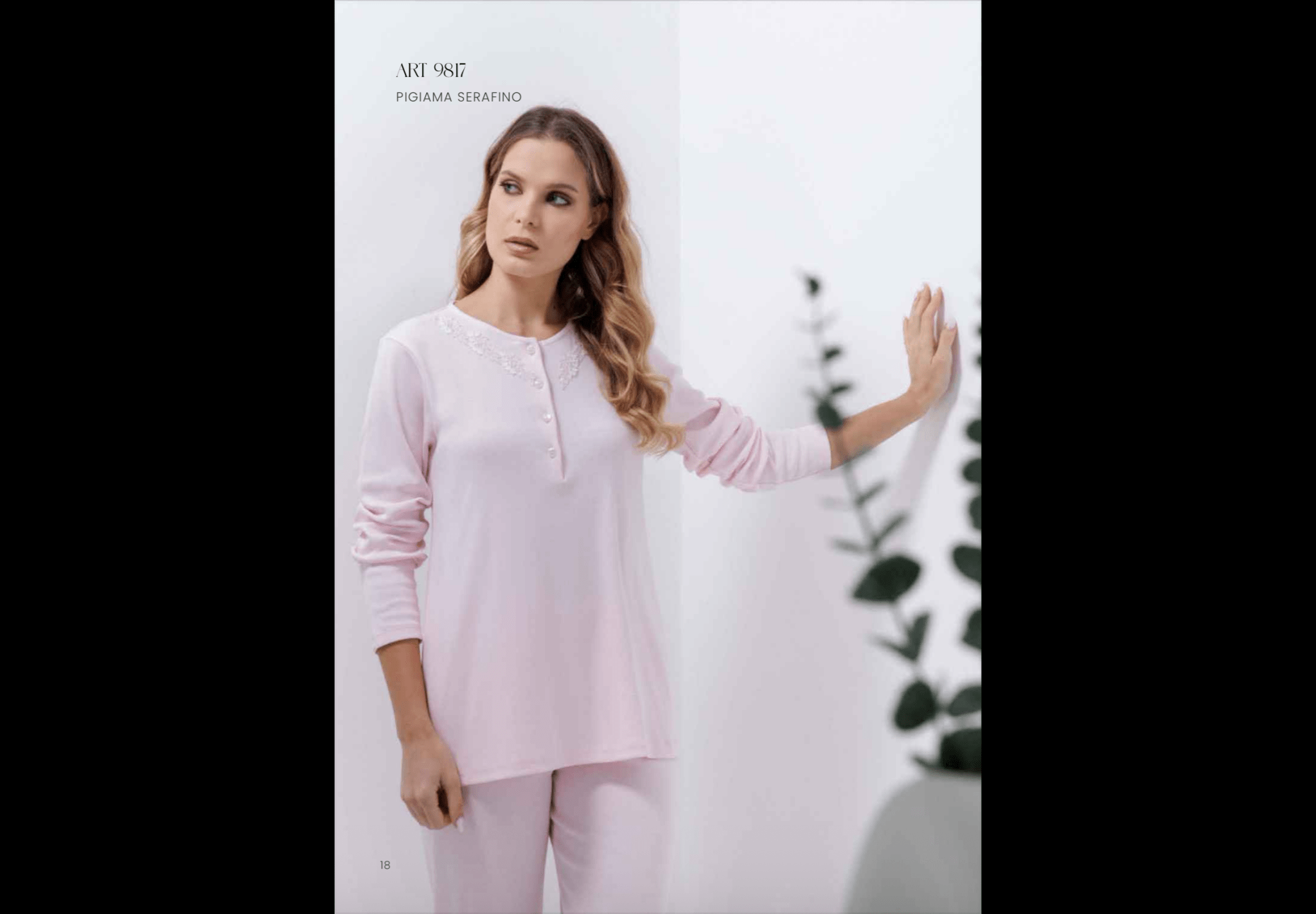 Pigiama Serafino Donna Andra 9817 - Biancheria da sogno Pedata