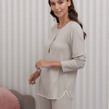 Pigiama Serafino Donna Bambù M/L P/L Andra 9988 - Biancheria da sogno Pedata