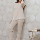 Pigiama Serafino Donna Cotone M/L P/L Andra 9923 - Biancheria da sogno Pedata