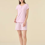 Pigiama Serafino Donna M/C P/C Calibrato Noi Di Notte FA9588 - Biancheria da sogno Pedata