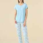 Pigiama Serafino Donna M/M P/L Noi Di Notte FA9517 - Biancheria da sogno Pedata