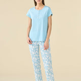 Pigiama Serafino Donna M/M P/L Noi Di Notte FA9517 - Biancheria da sogno Pedata