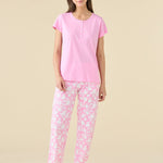 Pigiama Serafino Donna M/M P/L Noi Di Notte FA9517 - Biancheria da sogno Pedata