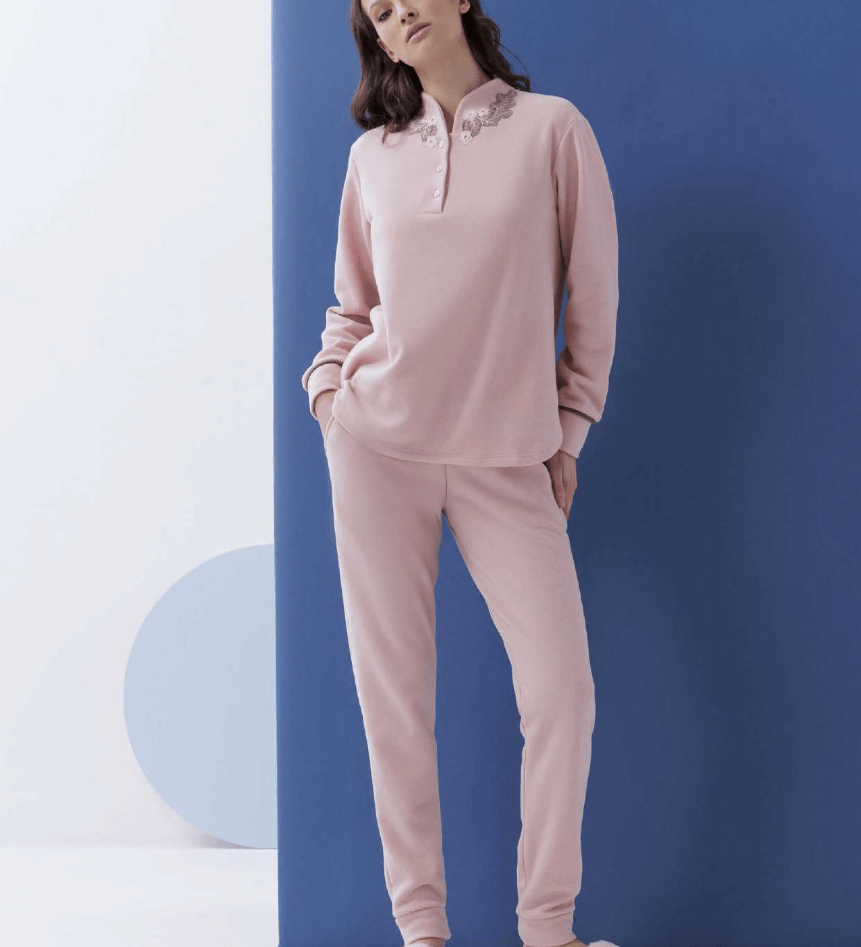 Pigiama Serafino Donna Punto Milano Amdine D3044 - Biancheria da sogno Pedata