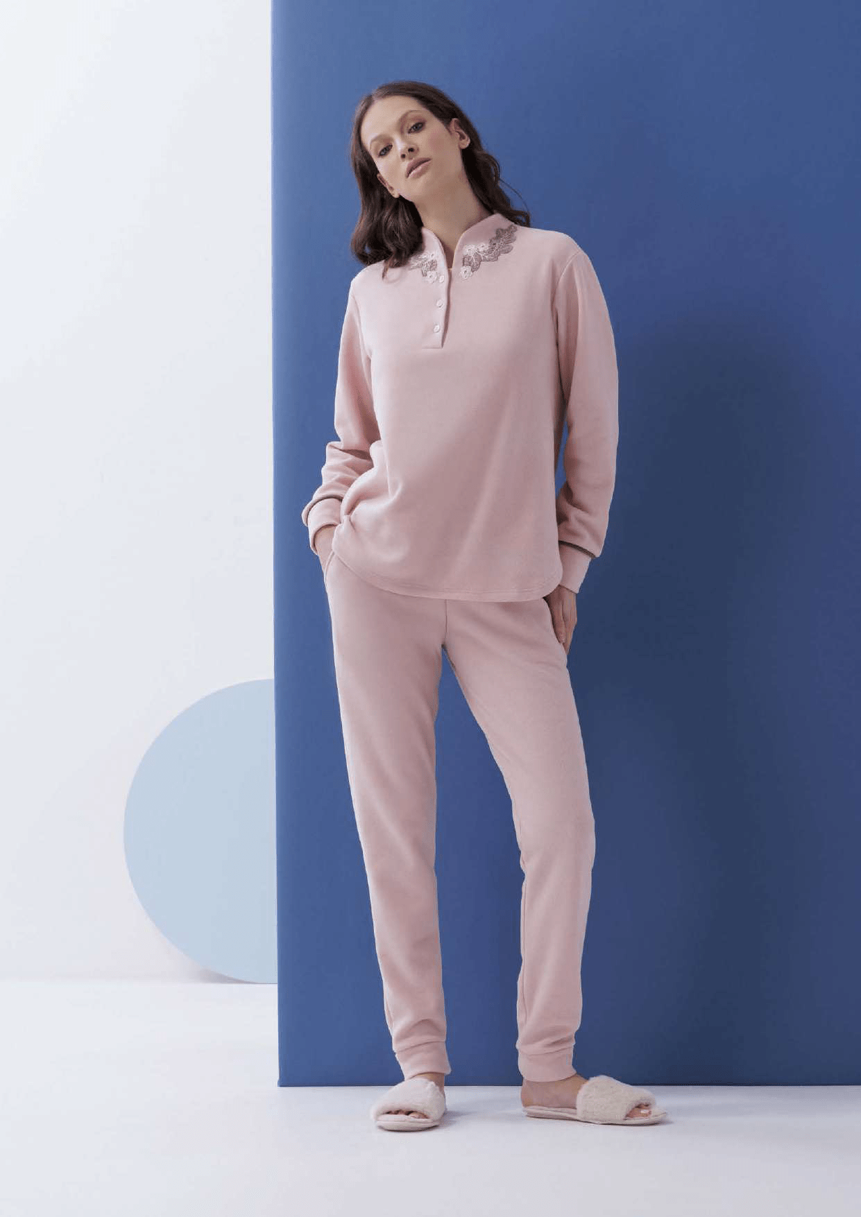 Pigiama Serafino Donna Punto Milano Amdine D3044 - Biancheria da sogno Pedata