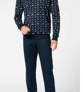 Pigiama Serafino Lungo Uomo Cotone Perofil VPRT93389 - Biancheria da sogno Pedata
