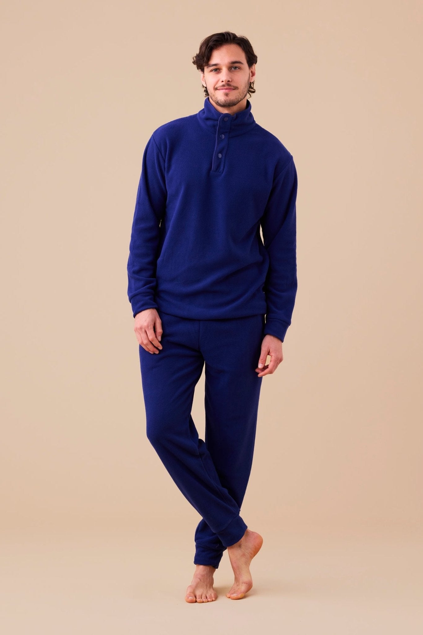 Pigiama Serafino Micropile Uomo Noi Di Notte FC3198 - Biancheria da sogno Pedata