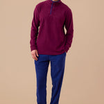 Pigiama Serafino Micropile Uomo Noi Di Notte FC3198 - Biancheria da sogno Pedata