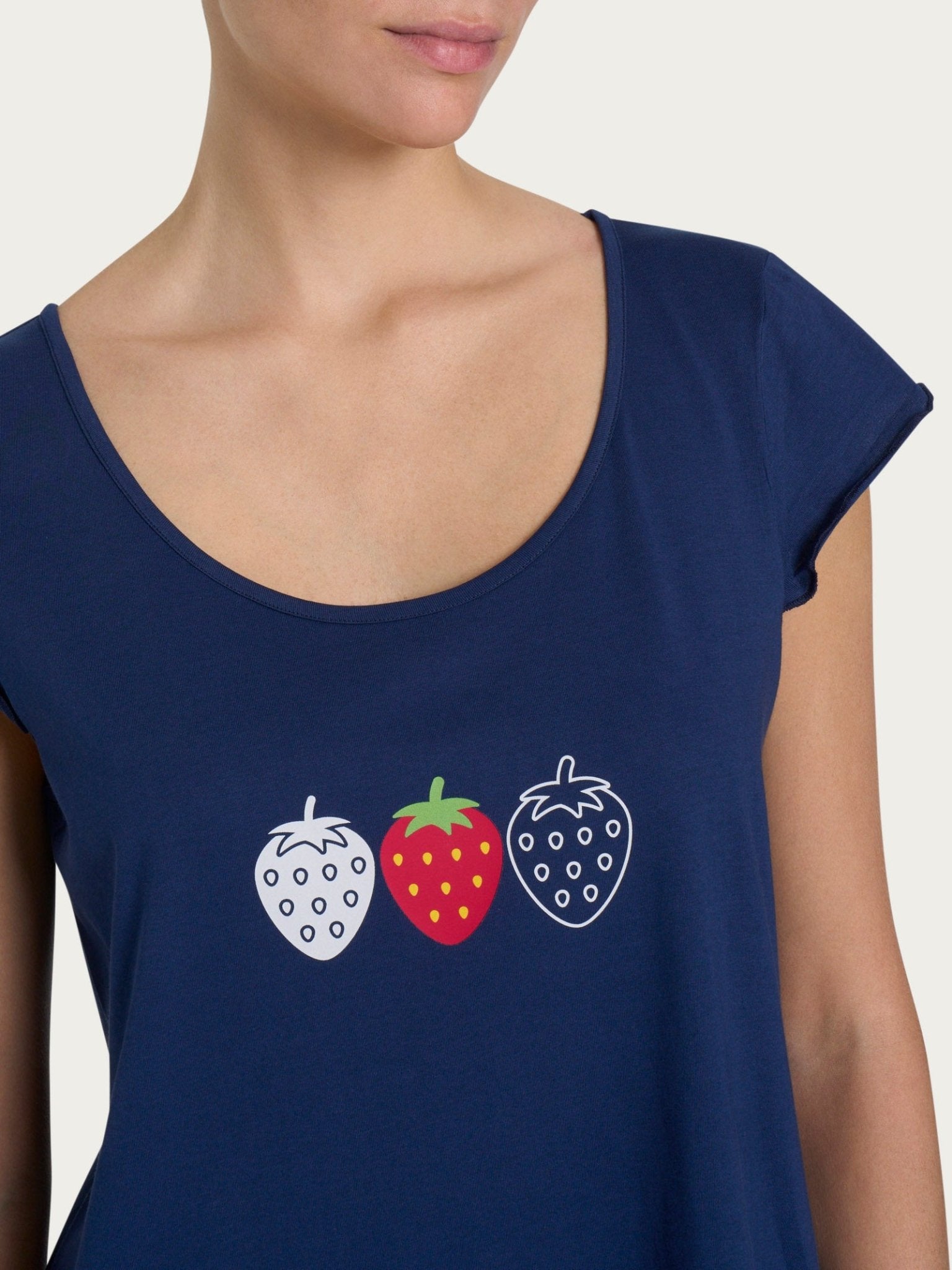 Pigiama Serafino Pinocchietto Donna Ragno DP44NB - Biancheria da sogno Pedata