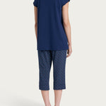 Pigiama Serafino Pinocchietto Donna Ragno DP44NB - Biancheria da sogno Pedata