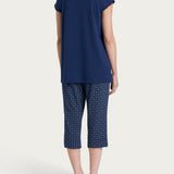 Pigiama Serafino Pinocchietto Donna Ragno DP44NB - Biancheria da sogno Pedata