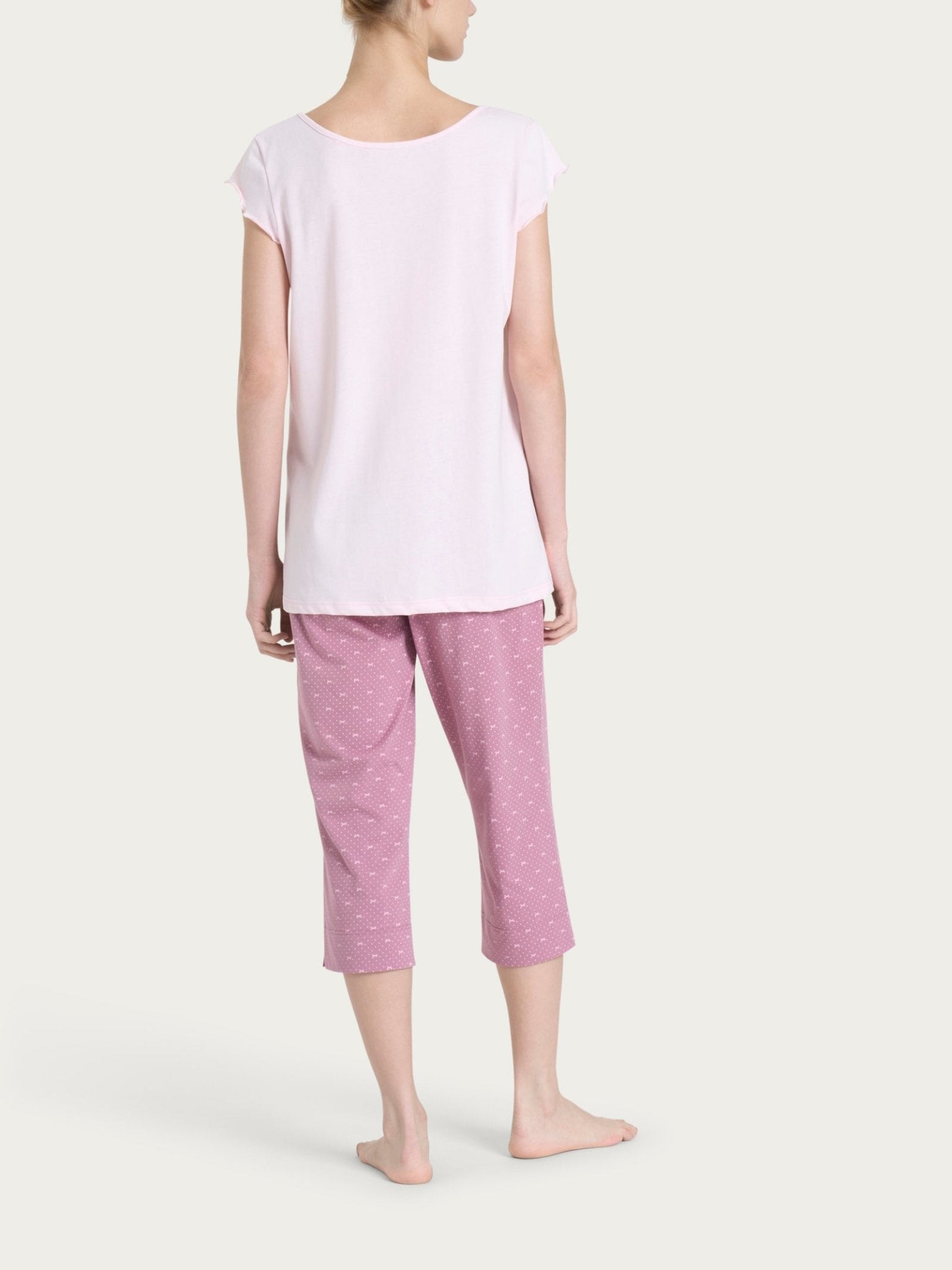 Pigiama Serafino Pinocchietto Donna Ragno DP44NB - Biancheria da sogno Pedata