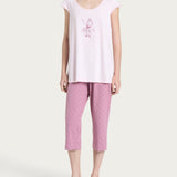 Pigiama Serafino Pinocchietto Donna Ragno DP44NB - Biancheria da sogno Pedata