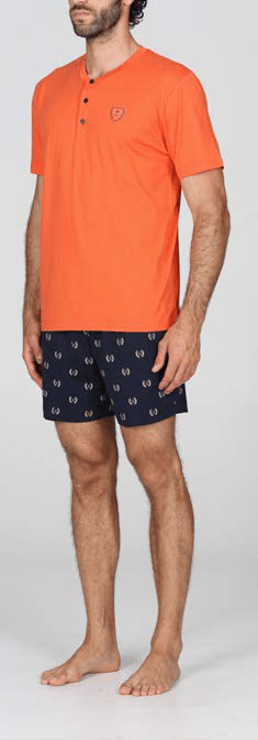 Pigiama Serafino Uomo Corto Julipet JAC476 - Biancheria da sogno Pedata