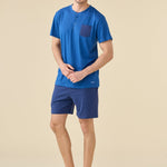 Pigiama Serafino Uomo Cotone M/C P/C Noi Di Notte FC3262 - Biancheria da sogno Pedata