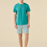 Pigiama Serafino Uomo Cotone M/C P/C Noi Di Notte FC3264 - Biancheria da sogno Pedata