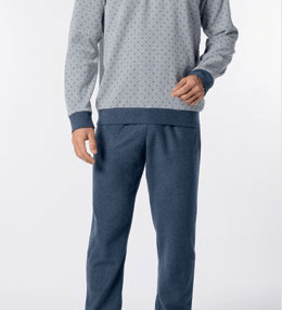 Pigiama Serafino Uomo In Soft Cotton Perofil VPRT93227 - Biancheria da sogno Pedata