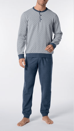 Pigiama Serafino Uomo In Soft Cotton Perofil VPRT93227 - Biancheria da sogno Pedata