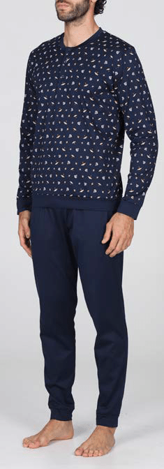 Pigiama Serafino Uomo Lungo Julipet JAL685 - Biancheria da sogno Pedata