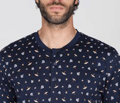 Pigiama Serafino Uomo Lungo Julipet JAL685 - Biancheria da sogno Pedata