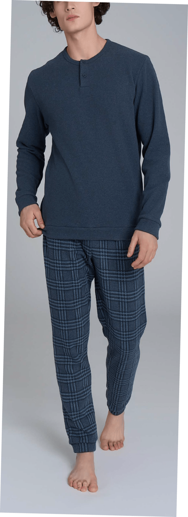 Pigiama Serafino Uomo Punto Milano Ragno U986N1 - Biancheria da sogno Pedata