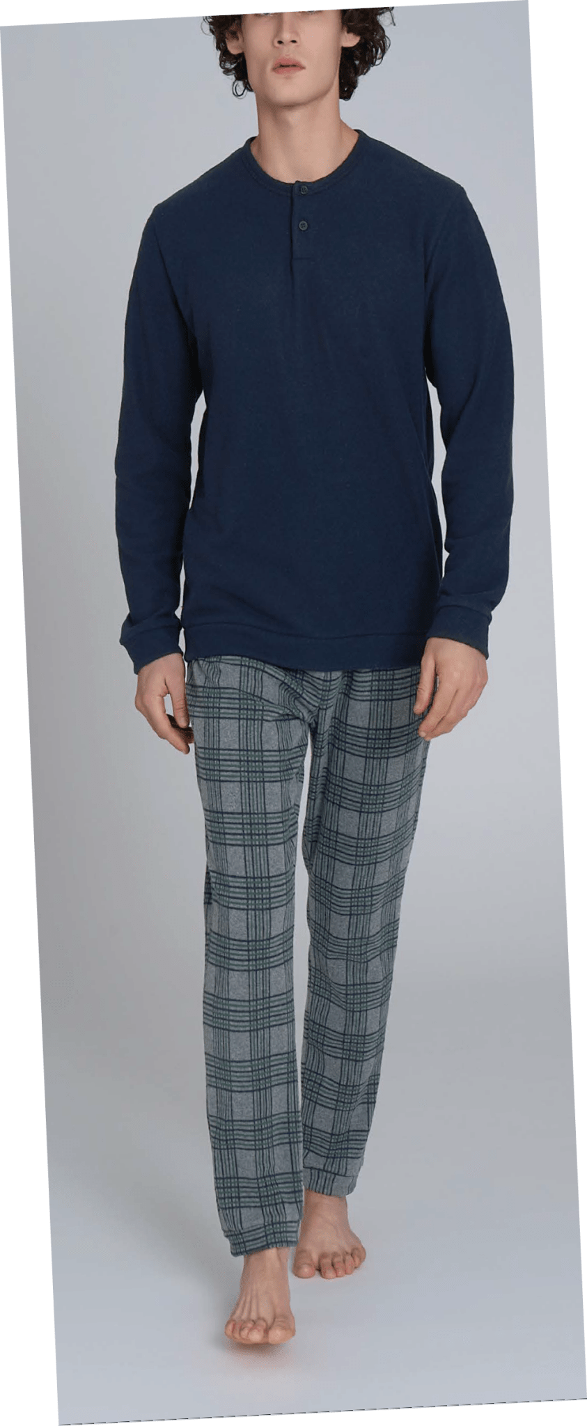 Pigiama Serafino Uomo Punto Milano Ragno U986N1 - Biancheria da sogno Pedata