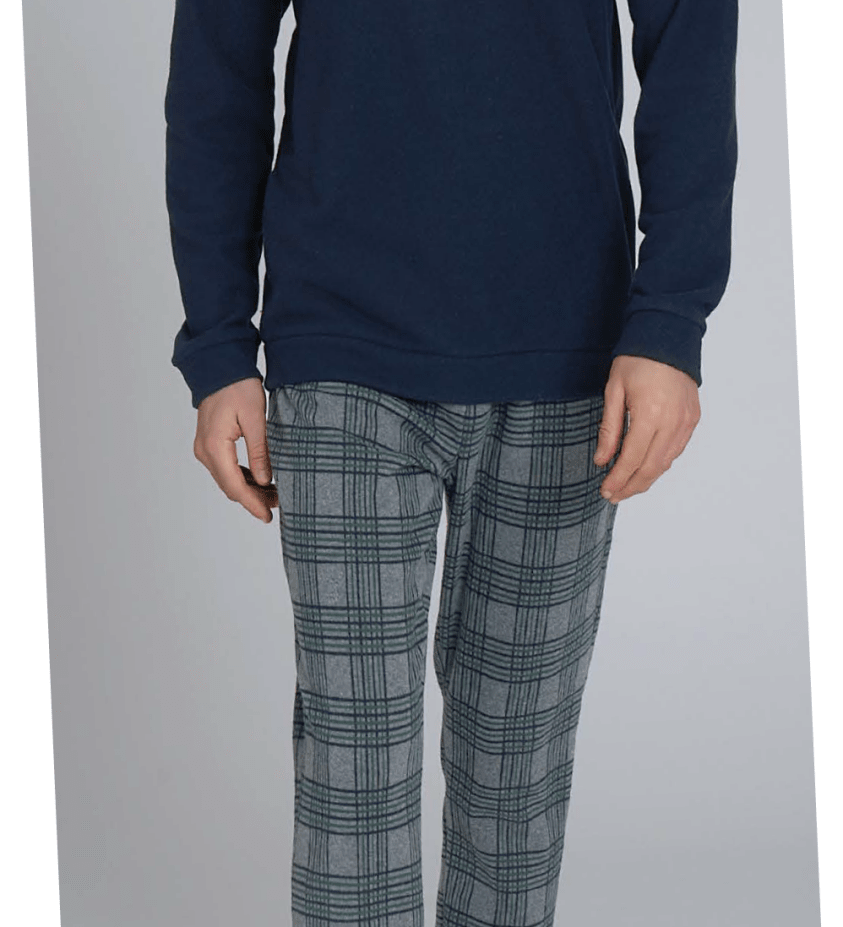 Pigiama Serafino Uomo Punto Milano Ragno U986N1 - Biancheria da sogno Pedata