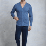 Pigiama Uomo Aperto in Caldo Cotone Il Granchio GP2072 - Biancheria da sogno Pedata