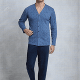 Pigiama Uomo Aperto in Caldo Cotone Il Granchio GP2072 - Biancheria da sogno Pedata