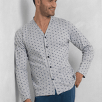 Pigiama Uomo Aperto in Caldo Cotone Il Granchio GP2072 - Biancheria da sogno Pedata