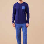 Pigiama Uomo Caldo Cotone Noi di Notte FC3147AS - Biancheria da sogno Pedata