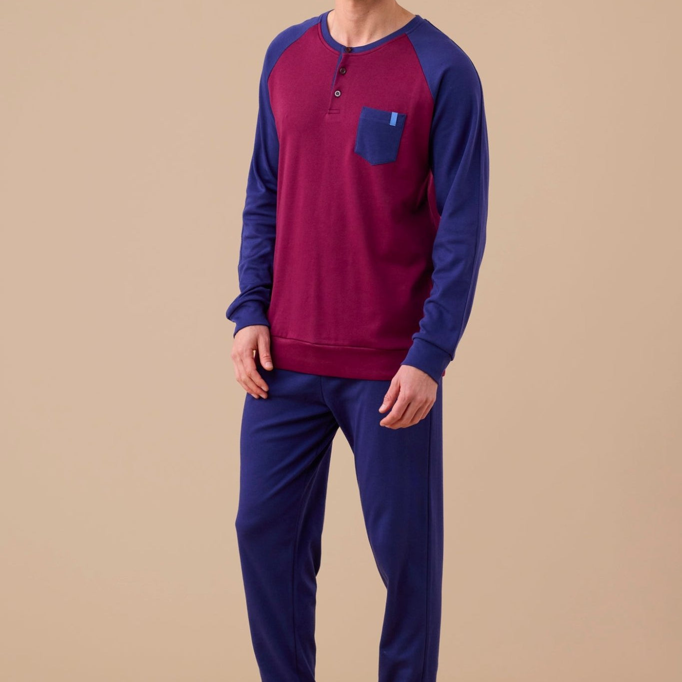 Pigiama Uomo Caldo Cotone Noi di Notte FC3213AS - Biancheria da sogno Pedata