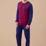 Pigiama Uomo Caldo Cotone Noi di Notte FC3213AS - Biancheria da sogno Pedata