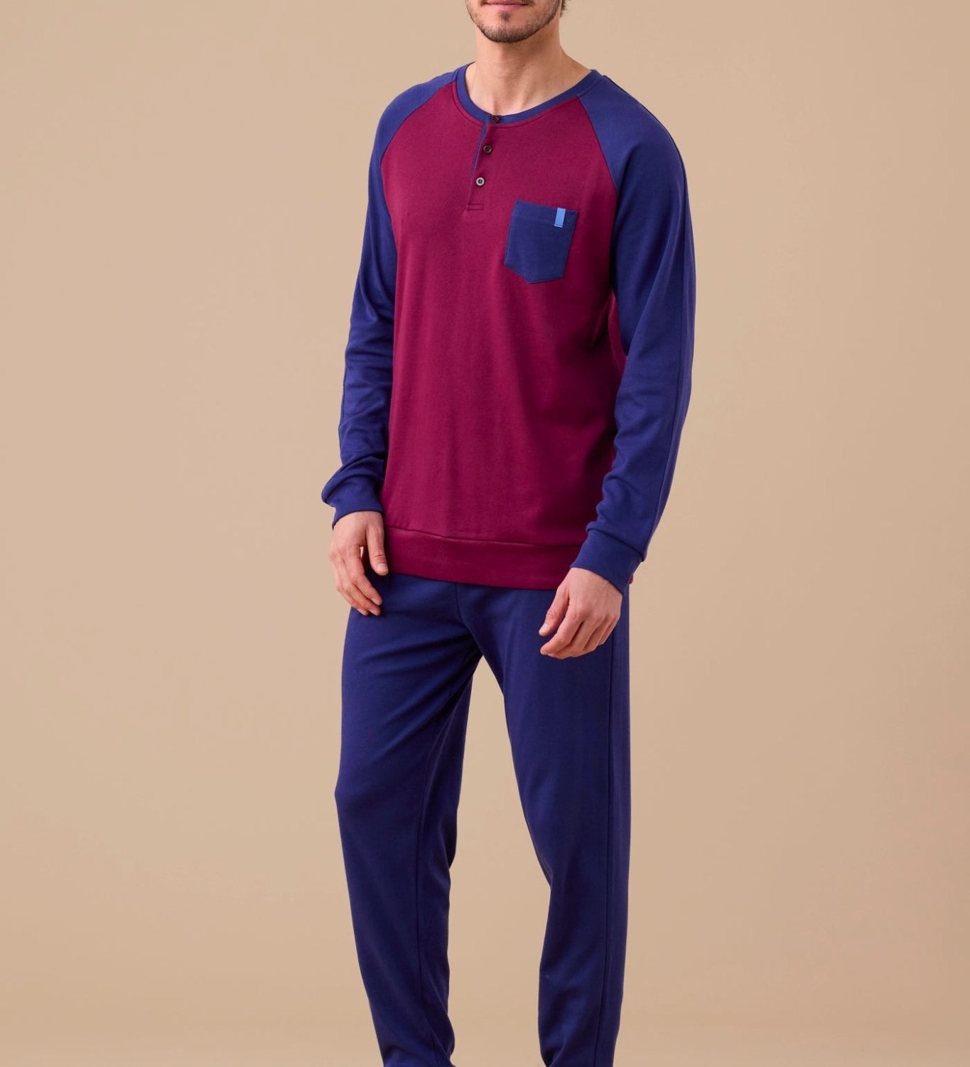 Pigiama Uomo Caldo Cotone Noi di Notte FC3213AS - Biancheria da sogno Pedata