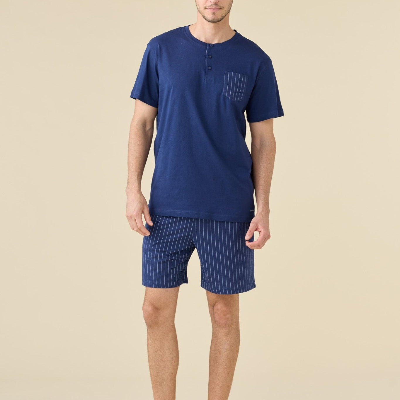 Pigiama Uomo Cotone M/C P/C Noi Di Notte FC3268 - Biancheria da sogno Pedata