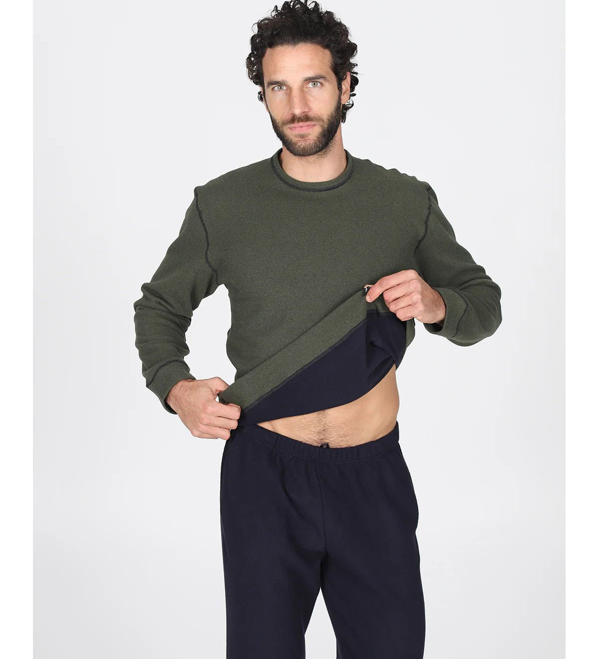 Pigiama Uomo Girocollo Felpato Julipet Ginza - Biancheria da sogno Pedata