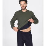 Pigiama Uomo Girocollo Felpato Julipet Ginza - Biancheria da sogno Pedata