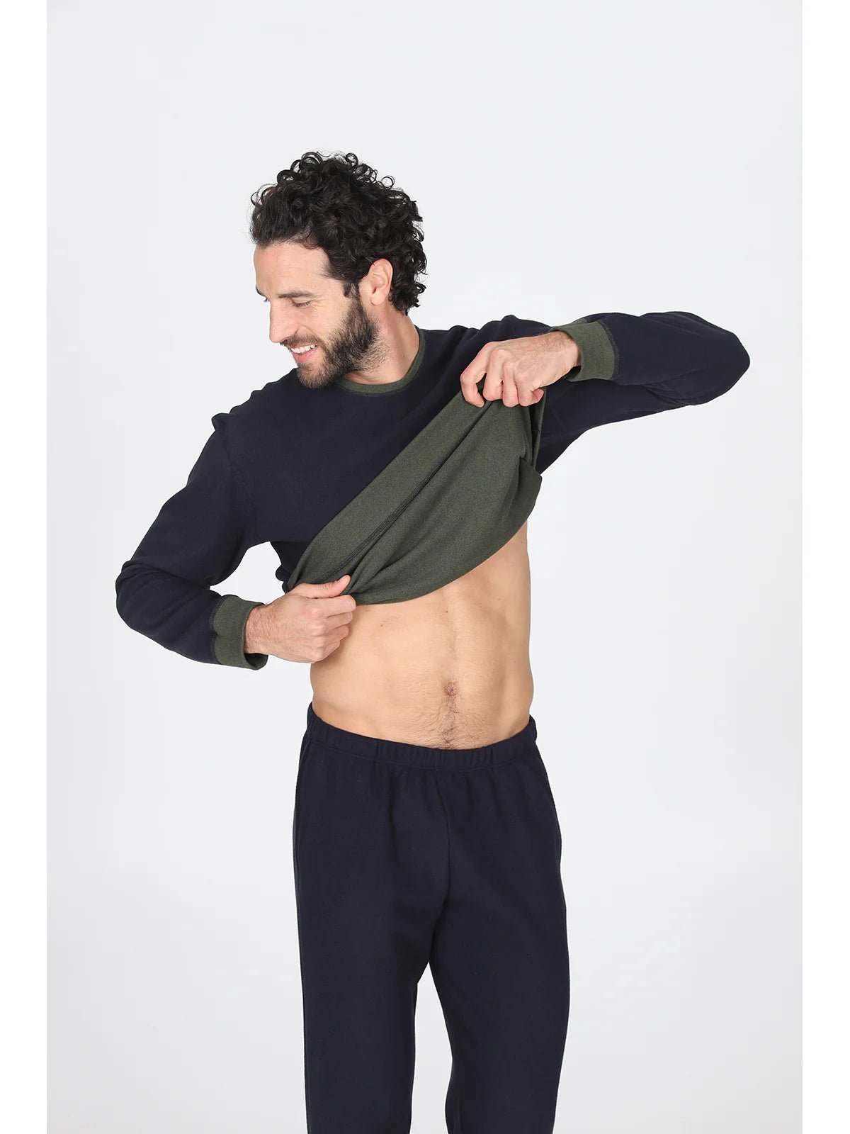 Pigiama Uomo Girocollo Felpato Julipet Ginza - Biancheria da sogno Pedata