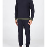 Pigiama Uomo Girocollo Felpato Julipet Ginza - Biancheria da sogno Pedata