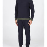 Pigiama Uomo Girocollo Felpato Julipet Ginza - Biancheria da sogno Pedata