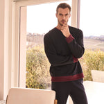 Pigiama Uomo Girocollo Felpato Julipet Ginza - Biancheria da sogno Pedata